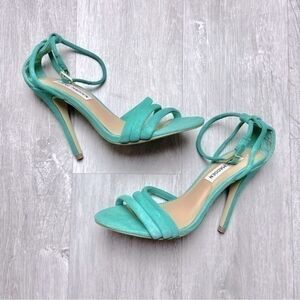 Steve Madden Green Suede Strappy Heels
